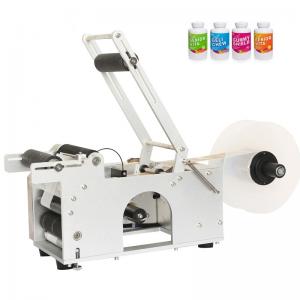 Semi Automatic Water Plastic Pet Wine Bottle Label Machine Sticker Glass Plastic Round Bottle Labeling Machine 