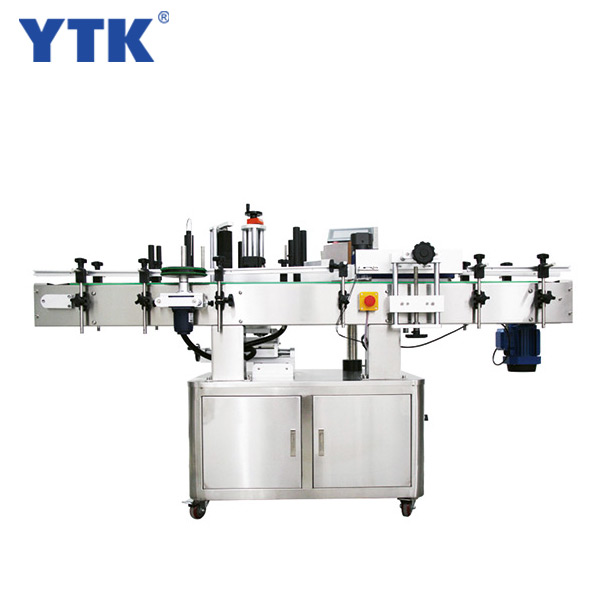 YTK-260 Full automatic vertical round bottle labeling machine Wine bottle stick labeller