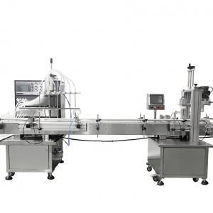 Automatic plastic bottle filling capping and labeling machine