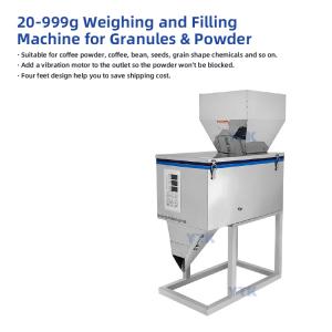 W999J 20-999G Weighing Filling Machine for Spice, Granules, Powder, Grains, Tea, Rice