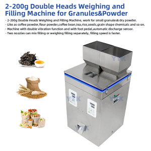 W200D Double Head Whey Protein Powder Granule Filling Machine