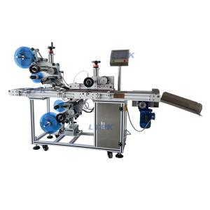 T506 Automatic Top & Bottom Flat Surface Labeling Machine Sticker Applicator High Speed Double Side Labeler for Boxes Cartons Bags